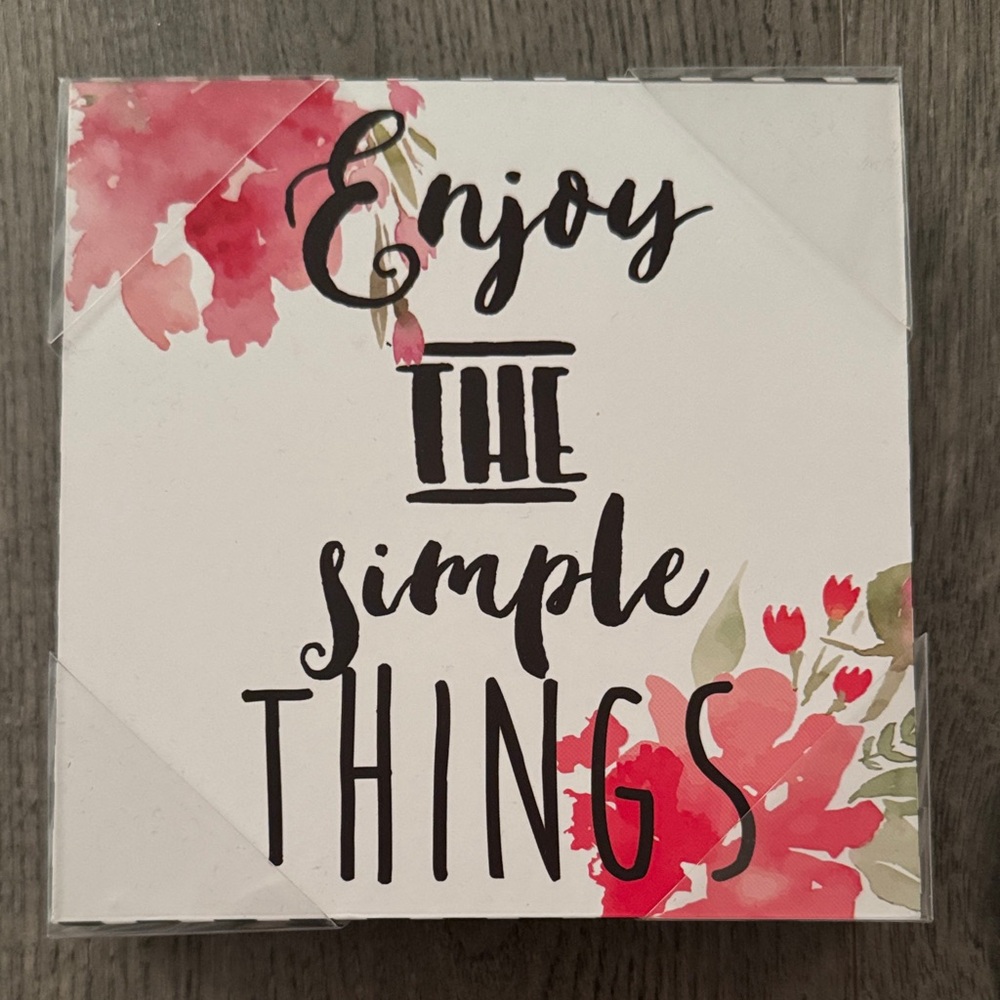 Floral Wall Art with Inspirational Quote